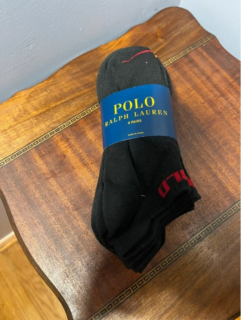 Polo Ralph Lauren men’s Tab Socks no shoe size 6-12.5 black 6 pair